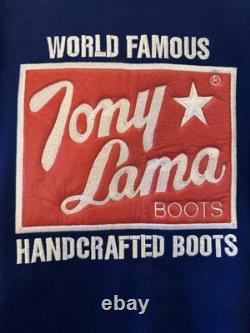 Vintage Tony Lama Leather Wool Jacket Western Cowboy USA Made Men's Large