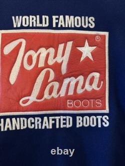 Vintage Tony Lama Leather Wool Jacket Western Cowboy USA Made Men's Large