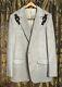 Vintage Trego's Westwear Mens Western Jacket Grey Faux Suede 42 L Blazer