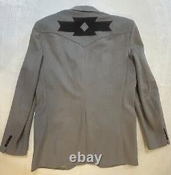 Vintage Trego's Westwear Mens Western Jacket Grey Faux Suede 42 L Blazer