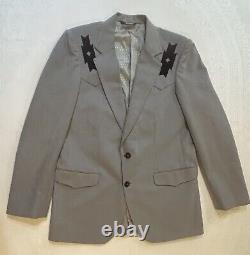 Vintage Trego's Westwear Mens Western Jacket Grey Faux Suede 42 L Blazer