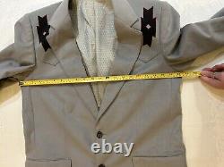 Vintage Trego's Westwear Mens Western Jacket Grey Faux Suede 42 L Blazer