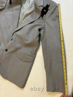 Vintage Trego's Westwear Mens Western Jacket Grey Faux Suede 42 L Blazer