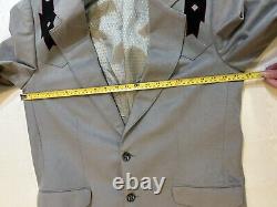 Vintage Trego's Westwear Mens Western Jacket Grey Faux Suede 42 L Blazer