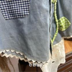 Vintage Upcycled shirt western 3D floral button down fits medium/large 70s