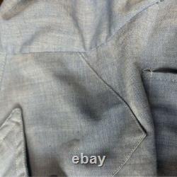 Vintage Upcycled shirt western 3D floral button down fits medium/large 70s