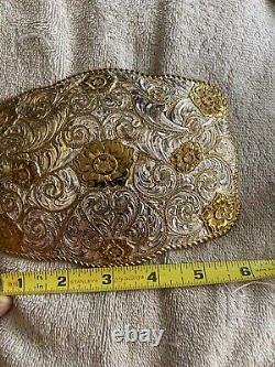 Vintage Very Large Crumrine Heavy Silver Plate On Jewelers Bronze