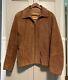 Vintage Weber's Deerskin Suede Leather Jacket Coat (Faux Fur Lined) M/L Mens