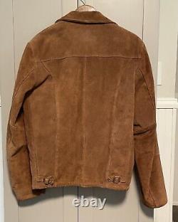 Vintage Weber's Deerskin Suede Leather Jacket Coat (Faux Fur Lined) M/L Mens