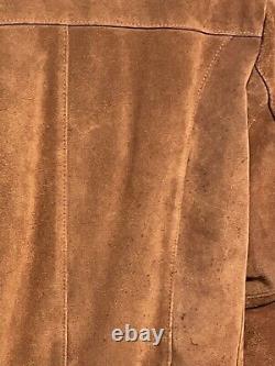 Vintage Weber's Deerskin Suede Leather Jacket Coat (Faux Fur Lined) M/L Mens