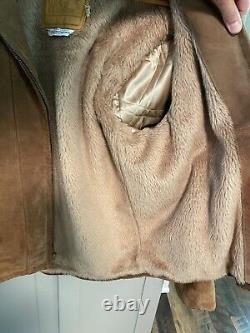 Vintage Weber's Deerskin Suede Leather Jacket Coat (Faux Fur Lined) M/L Mens