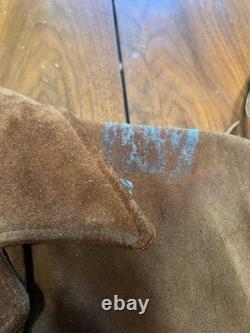 Vintage Western Brown Leather Fringe Jacket Joo Kay L with Pendleton Scarf