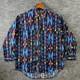 Vintage Western Button Shirt Mens Large Southwest Aztec Cowboy Frontier Series