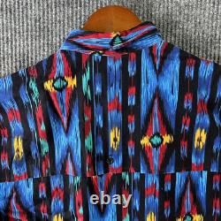 Vintage Western Button Shirt Mens Large Southwest Aztec Cowboy Frontier Series