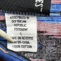 Vintage Western Button Shirt Mens Large Southwest Aztec Cowboy Frontier Series