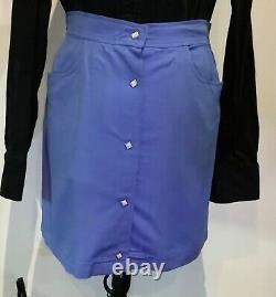 Vintage Western HBarC Women's 2 Piece Suite Baby Blue skirt Size 12 Jacket Large