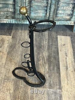 Vintage Western Primitive Horseshoe Cane Unbrella Stand 25 Tall Lg