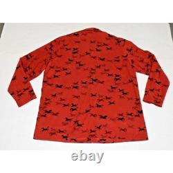 Vintage Western Shirt Monterey Bay Size L 90s Red Running Horses Snaps Made USA