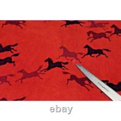 Vintage Western Shirt Monterey Bay Size L 90s Red Running Horses Snaps Made USA