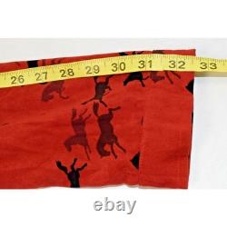 Vintage Western Shirt Monterey Bay Size L 90s Red Running Horses Snaps Made USA