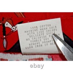 Vintage Western Shirt Roper Size L 80s Native American Art Flap Chest