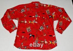 Vintage Western Shirt Roper Size L 80s Pop Art Native American Horsman Artifacts