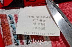 Vintage Western Shirt Roper Size L 80s Pop Art Native American Horsman Artifacts