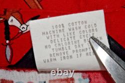 Vintage Western Shirt Roper Size L 80s Pop Art Native American Horsman Artifacts