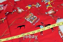 Vintage Western Shirt Roper Size L 80s Pop Art Native American Horsman Artifacts