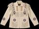 Vintage Western Suede Fringe Jacket with Beaded Patchwork Handmade Boho Rodeo