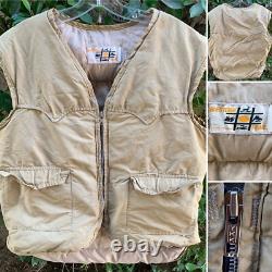 Vintage Western Trails Bend Oregon Puffer Vest Cowboy Down Camping Maybe Size L