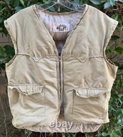 Vintage Western Trails Bend Oregon Puffer Vest Cowboy Down Camping Maybe Size L
