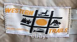 Vintage Western Trails Bend Oregon Puffer Vest Cowboy Down Camping Maybe Size L