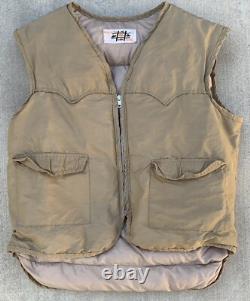 Vintage Western Trails Bend Oregon Puffer Vest Cowboy Down Camping Maybe Size L