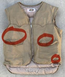 Vintage Western Trails Bend Oregon Puffer Vest Cowboy Down Camping Maybe Size L