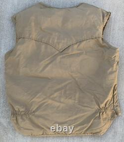 Vintage Western Trails Bend Oregon Puffer Vest Cowboy Down Camping Maybe Size L