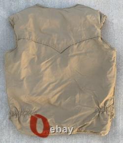 Vintage Western Trails Bend Oregon Puffer Vest Cowboy Down Camping Maybe Size L