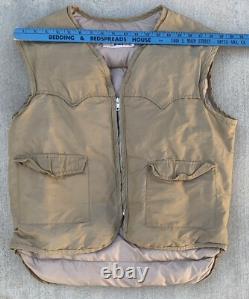 Vintage Western Trails Bend Oregon Puffer Vest Cowboy Down Camping Maybe Size L