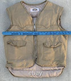 Vintage Western Trails Bend Oregon Puffer Vest Cowboy Down Camping Maybe Size L