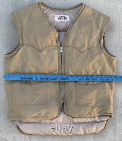 Vintage Western Trails Bend Oregon Puffer Vest Cowboy Down Camping Maybe Size L