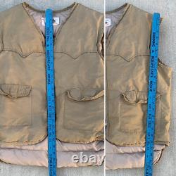 Vintage Western Trails Bend Oregon Puffer Vest Cowboy Down Camping Maybe Size L