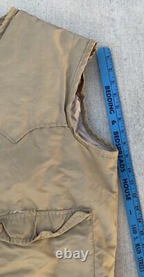 Vintage Western Trails Bend Oregon Puffer Vest Cowboy Down Camping Maybe Size L