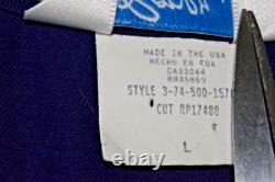 Vintage Western Vest Roper Size L 80s Blue Orange Diamond Tapestry Made USA