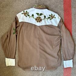 Vintage Western Wear 1970s 1950s Style Snap Front ROCKMOUNT RANCH Sz L Tru-West