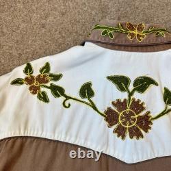 Vintage Western Wear 1970s 1950s Style Snap Front ROCKMOUNT RANCH Sz L Tru-West