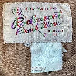 Vintage Western Wear 1970s 1950s Style Snap Front ROCKMOUNT RANCH Sz L Tru-West