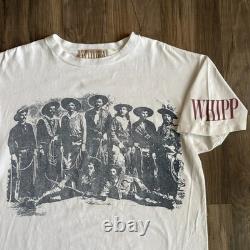 Vintage Whipp Western Wear T-Shirt Men's Size L White Rare Pancho Villa RARE