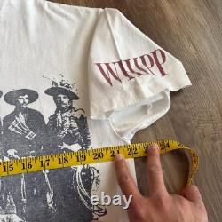 Vintage Whipp Western Wear T-Shirt Men's Size L White Rare Pancho Villa RARE