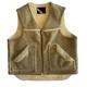 Vintage Wiman Sherpa Lined Suede Vest Made USA Western Workwear Mens L