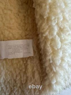 Vintage Wiman Sherpa Lined Suede Vest Made USA Western Workwear Mens L